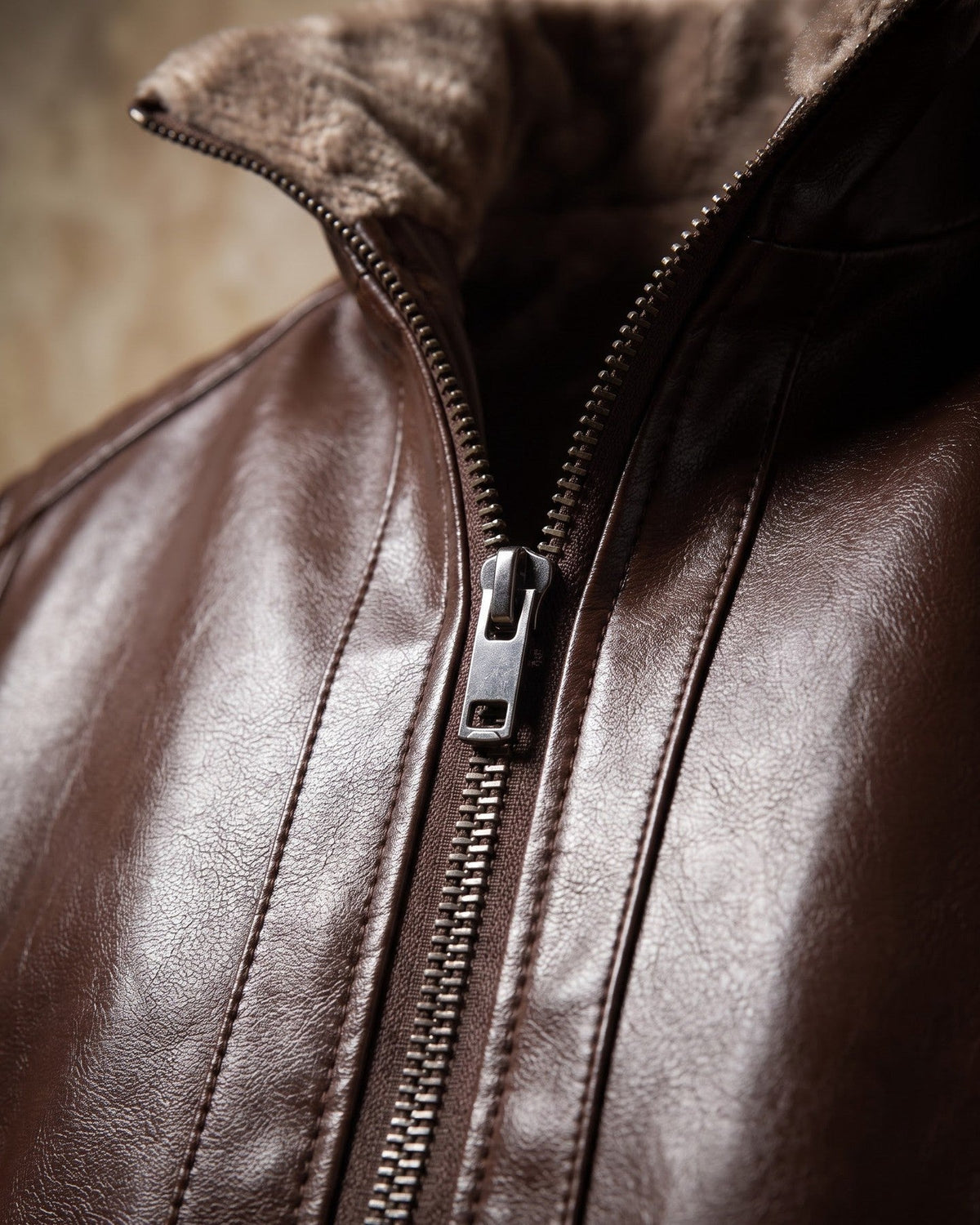Hugo Faux Leather Shearling-Collar Jacket
