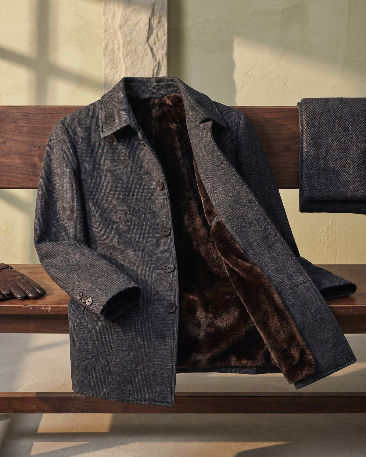 Ivo Wool Fur-Lined Overcoat