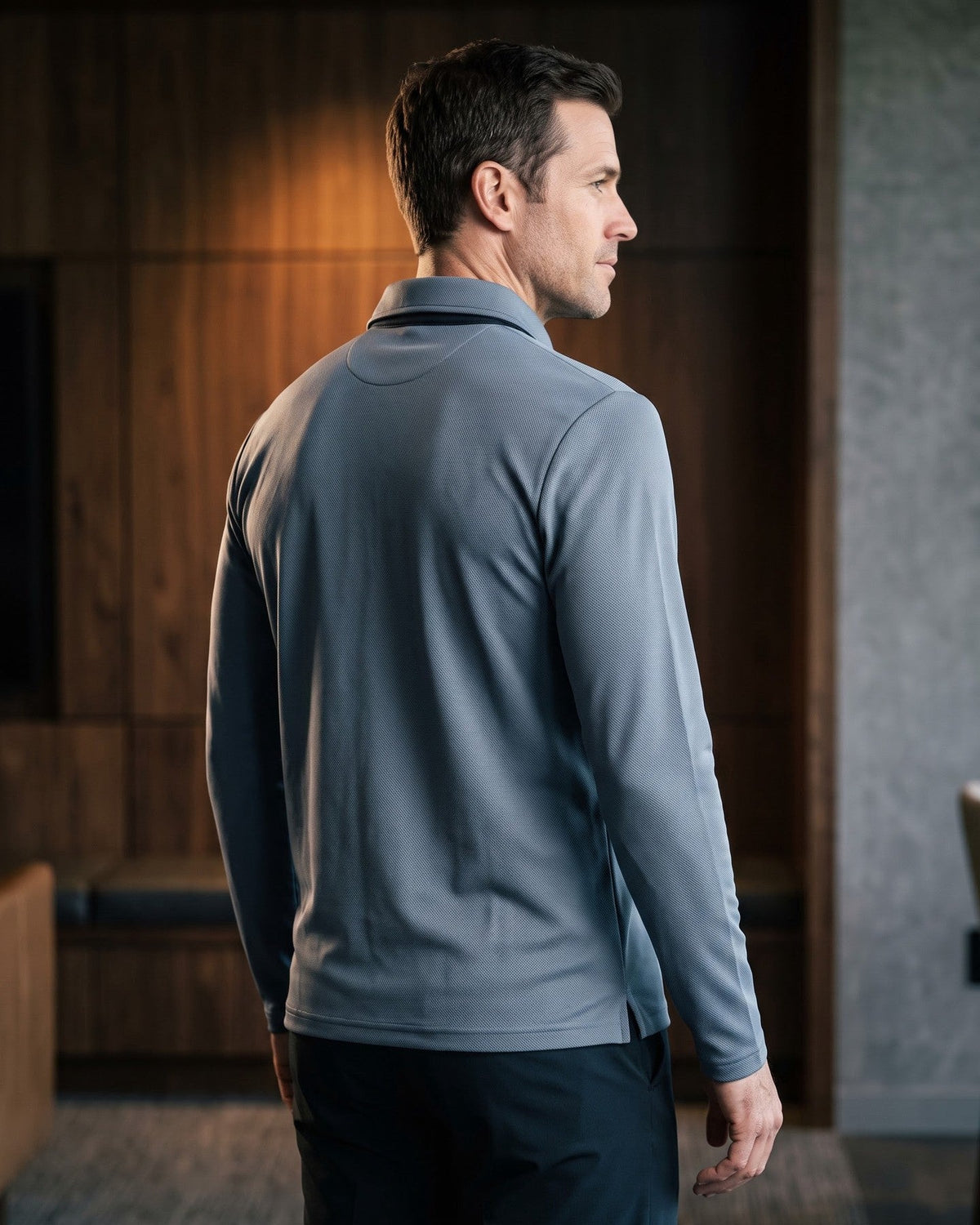 Federico Long-Sleeve Piqué Polo
