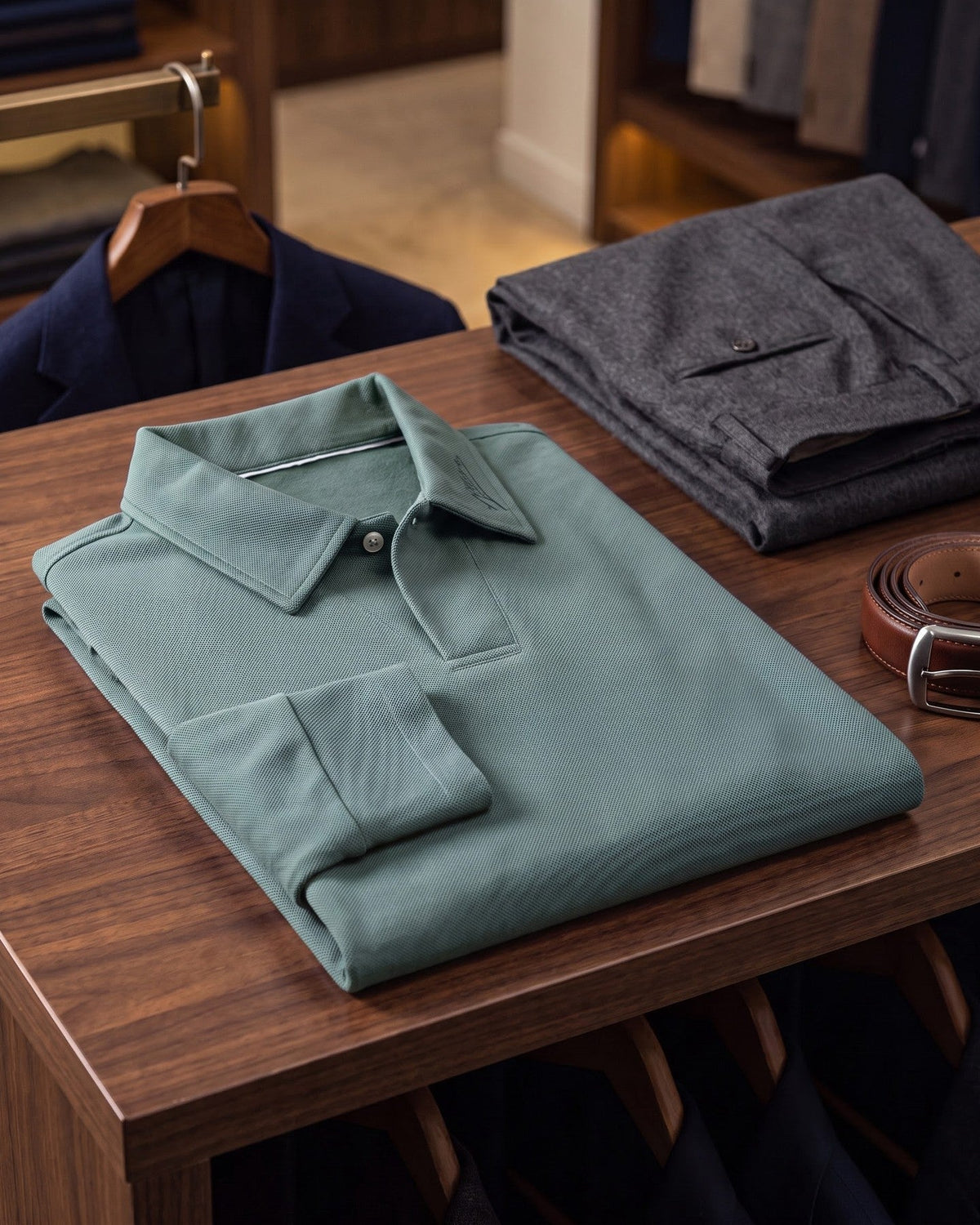 Federico Long-Sleeve Piqué Polo