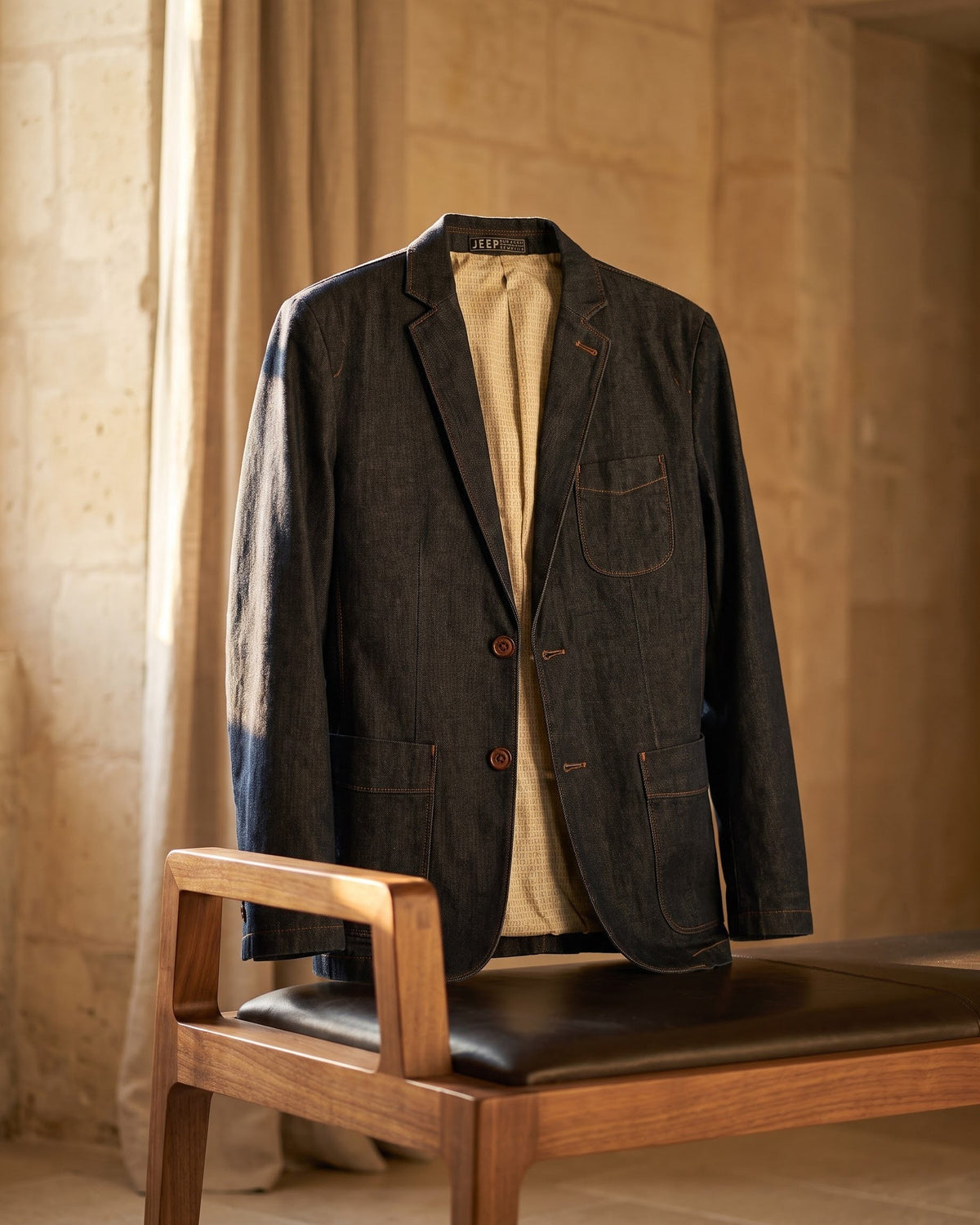 Lino Denim Blazer