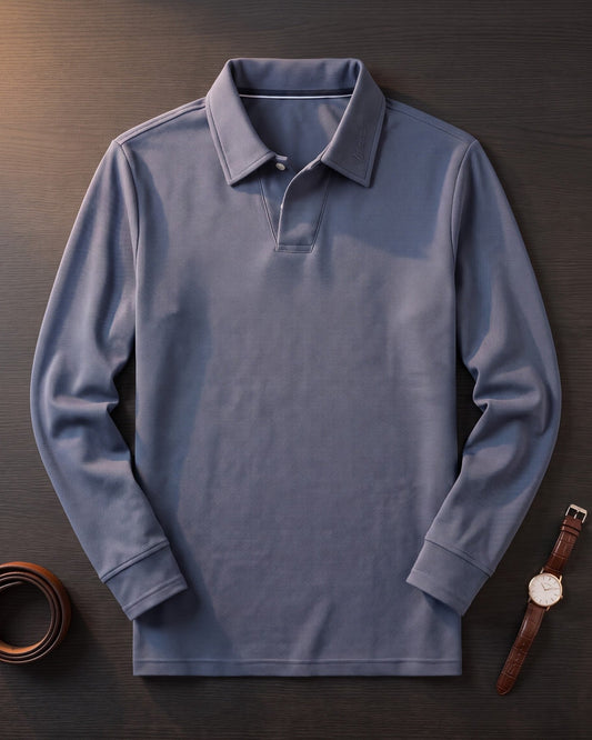 Federico Long-Sleeve Piqué Polo