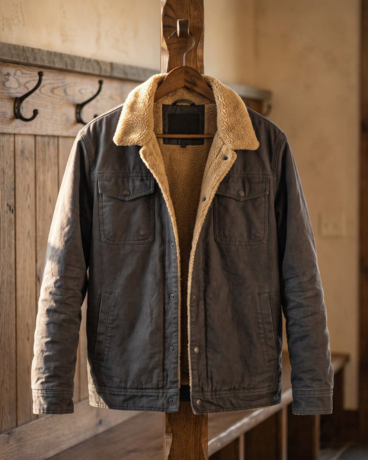 Silvio Cotton Sherpa-Lined Jacket
